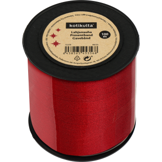 Lahjanauha Kotikulta 10 mm x 100 m glitter punainen