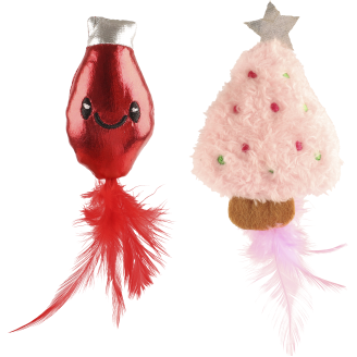 Kissanlelu Real Cat 2 kpl X-mas joulukuusi ja valo