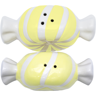 Suola- ja pippurisirotin Miny Karkki keltainen