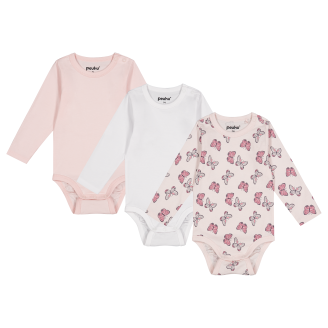 Vauvan bodysetti Peuhu Happy Perhoset 3 kpl/pkt