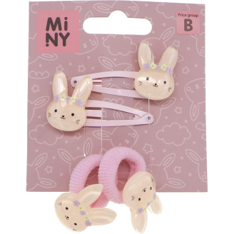 Lasten pinni Miny 2 kpl + hiuslenkki 2 kpl pupu