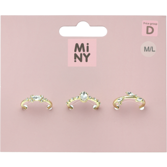 Sormussetti Miny 3 kpl kullanvärinen M/L
