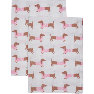 Keittiöpyyhe Miny 2 kpl 50 x 70 cm mäyräkoira