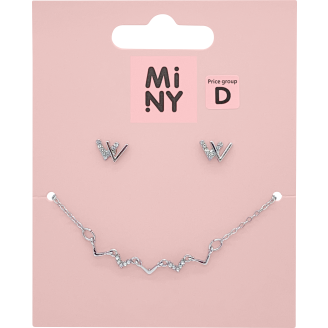 Korusetti Miny hopeanvärinen