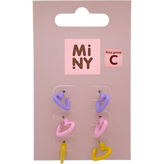 Korvakorut Miny 3 paria sydän
