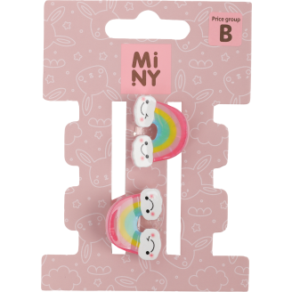 Lasten hiusklipsi Miny 2 kpl sateenkaari