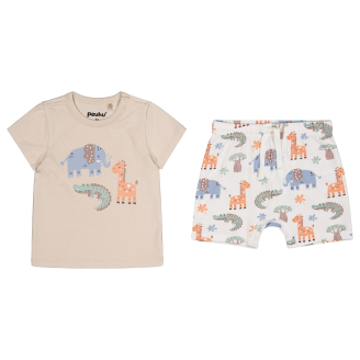 Vauvan shortsisetti Peuhu Wave+Planet Safari