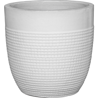 Ulkoruukku Parco Rib 27 cm valkoinen