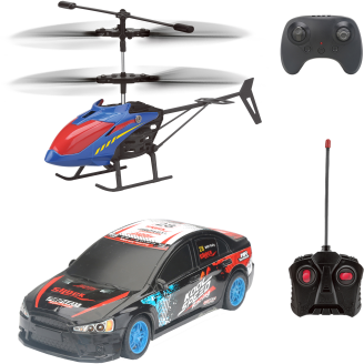 RC-auto ja RC-helikopteri