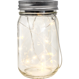 SOLAR LED-lasipurkki Parco kirkas lasi