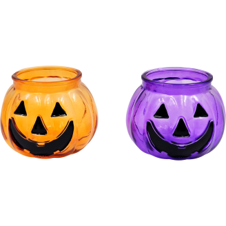 Kynttilälyhty Happy Halloween 10 cm kurpitsa