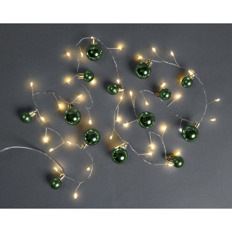 LED-valosarja Kotikulta 40 LED joulupallot vihreä