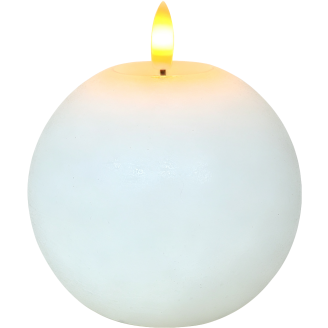 LED-pallokynttilä Kotikulta 10 cm valkoinen
