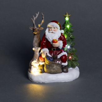 LED-koriste Kotikulta joulupukki 18 cm
