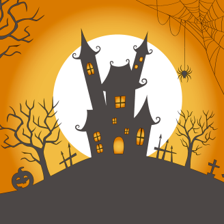 Lautasliina Kotikulta 25 x 25 cm Halloween talo