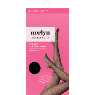 Naisten verkkosukkahousut strasseilla Norlyn Vaaterauha A41673 musta