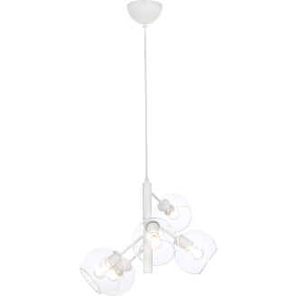 Kattovalaisin Aneta Lighting Atom 5-osainen, valkoinen/kirkas