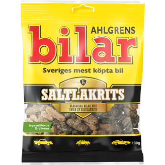 Bilar Ahlgrens 130 g Saltlakrits