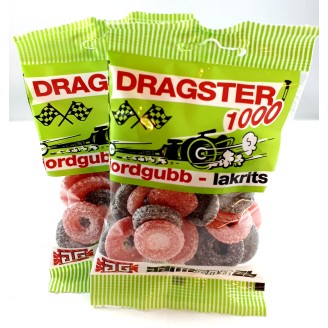 Dragster 50 g mansikka-salmiakki