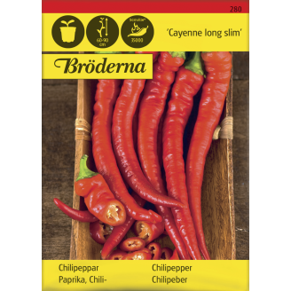 Chilipaprika Cayenne Long Slim siemen Bröderna Nelsons