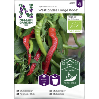 Chilipaprika siemen Nelson Garden Basic Westlandse Lange R. Org