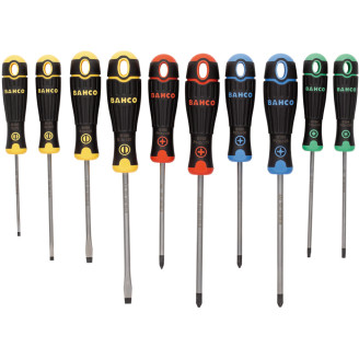 Ruuvitalttasarja BahcoFit Color Edition 10-osainen