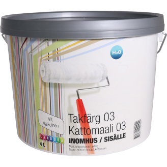 Kattomaali 03 4 l valkoinen