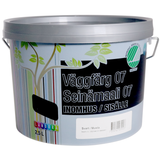Seinämaali 2,5 L 07 musta 17