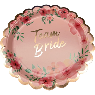 Kartonkilautanen Let's Party 6 kpl 18 cm Team Bride