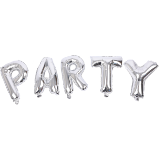 Foliopallobanneri Let's Party PARTY hopea