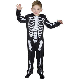 Lasten luurankoasu Happy Halloween 4-6 v
