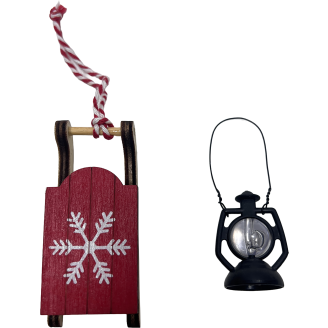 Kelkka ja lyhty Craftsy minimaailma