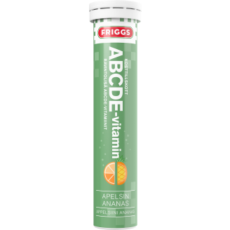 ABCDE-vitamiiniporetabletti Friggs 20 kpl appelsiini-ananas
