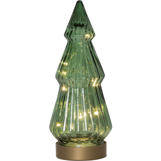 Lasinen pöytäkoriste Star Trading VERDE 10 x 24 cm vihreä