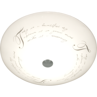 Plafondi Aneta Lighting Skrift 34 cm, valkoinen/teräs