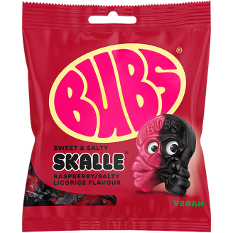 Makeinen Bubs 155 g Raspberry Salty Licorice Skalle