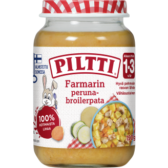 Lastenateria Piltti 190 g Farmarin peruna-broilerpata 1-3 v
