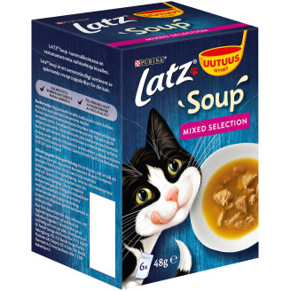 Kissanruoka 6 x 48 g Soup Mixed Selection