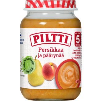 Hedelmäsose Piltti 190 g Persikkaa ja päärynää 5 kk