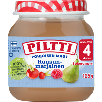 Marja- ja hedelmäsose Piltti 125 g Pohjoisen Maut Ruusunmarjainen 4 kk