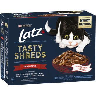 Kissanruoka Latz 12 x 80 g Tasty Shreds