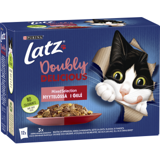 Kissanruoka Latz 12x85g Doubly Delicious Mixed
