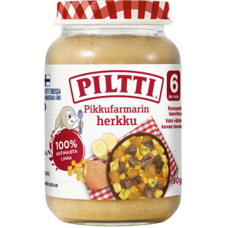 Lastenateria Piltti 190 g Pikkufarmarin herkku 6 kk