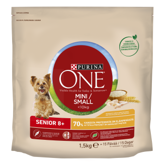 Koiranruoka Purina One 1,5 kg Small Dog Senior kana-riisi