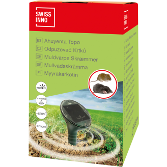 Aurinkokennokäyttöinen myyränkarkotin Swissinno