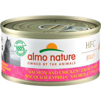 Kissanherkku Almo Nature 70 g HFC Jelly Cat lohi & kana