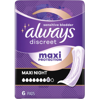 Inkontinenssisuoja Always 6 kpl Discreet Pads Ultimate Night