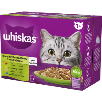 Kissanruoka Whiskas 12 x 85 g 1+ Suosikit hyytelössä