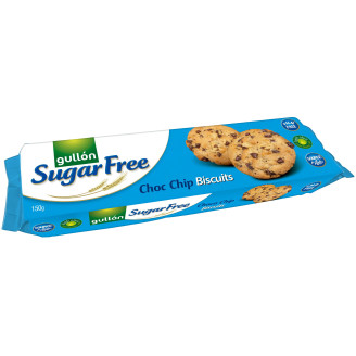 Suklaakeksi Gullón 150 g Choc Chip Cookies Sugar Free 