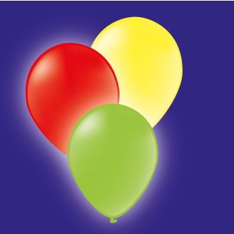 Ilmapallo Vivalloons 10 kpl neonmix